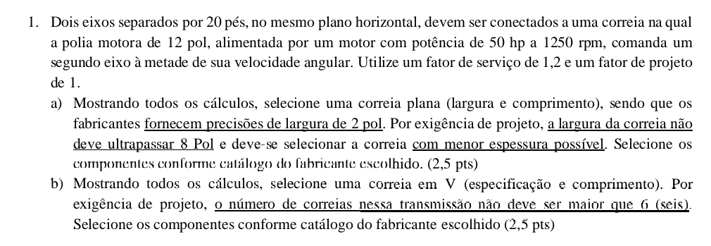 Dois eixos separados por 2 0 p s , no mesmo plano