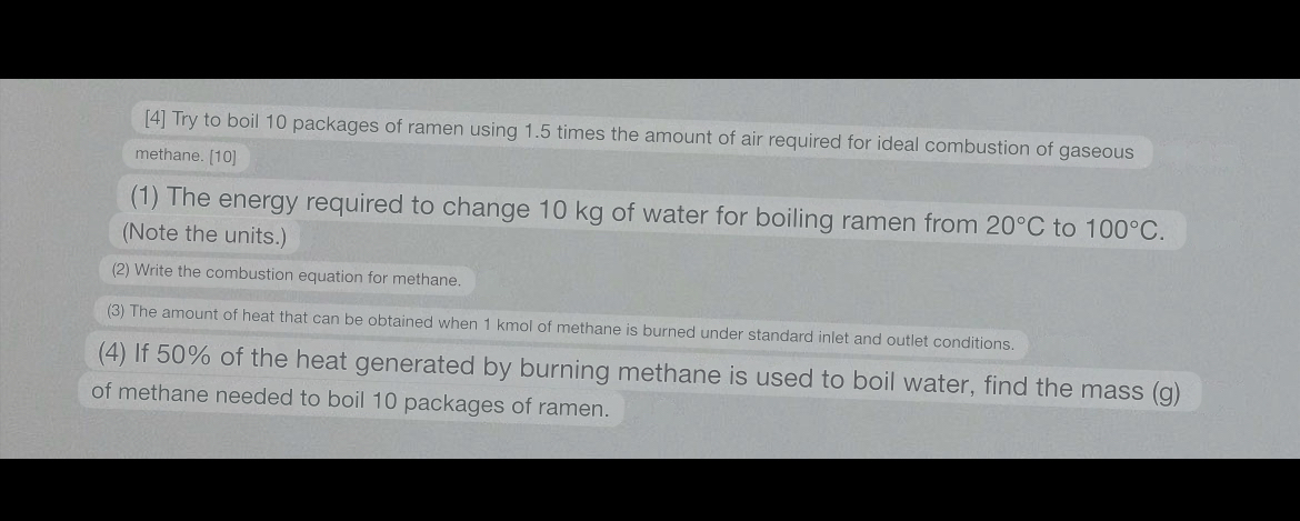 [ 4 ] Try to boil 1 0 packages of ramen using 1 .