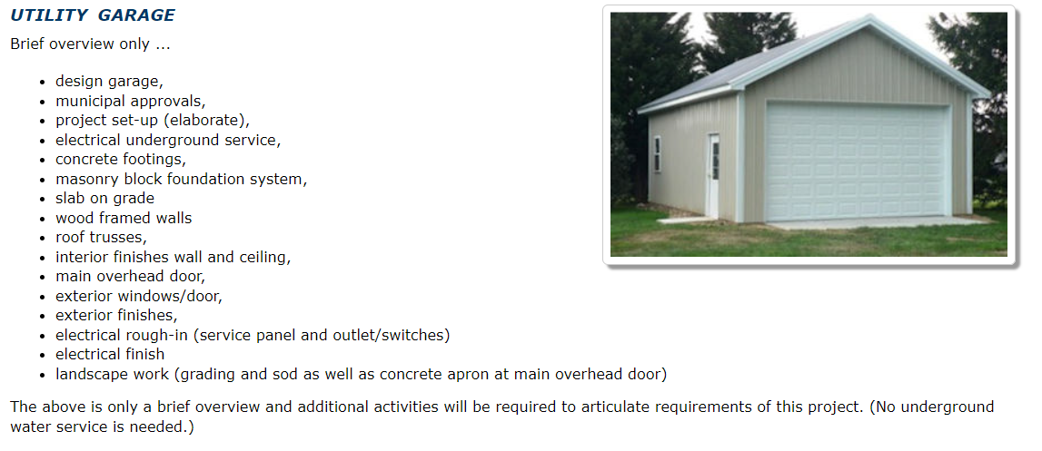 Detailed Work breakdown structure of Utlity