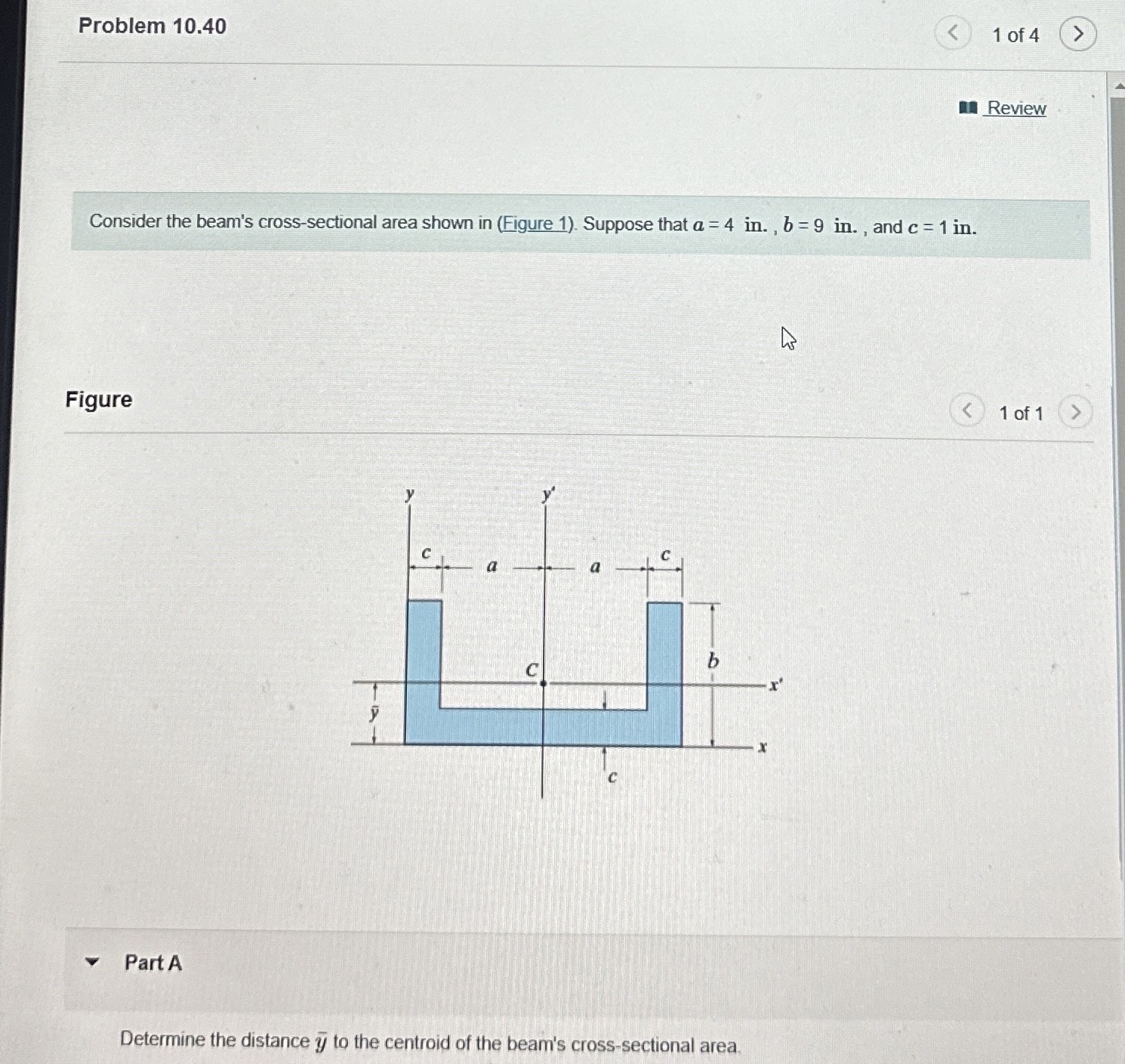 Problem 1 0 . 4 0 1 of 4 Review Consider the