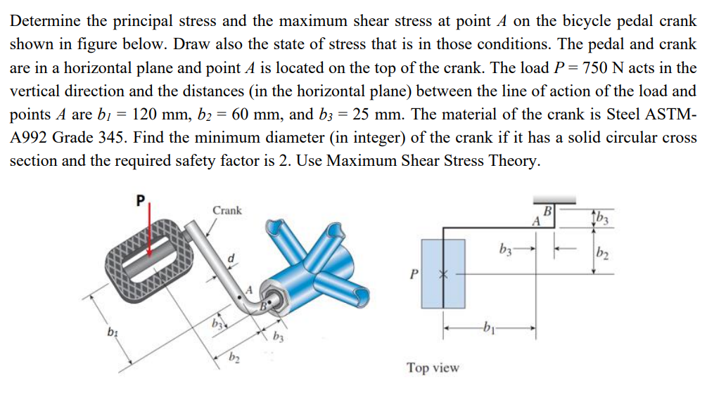 Determine the principal stress and the maximum