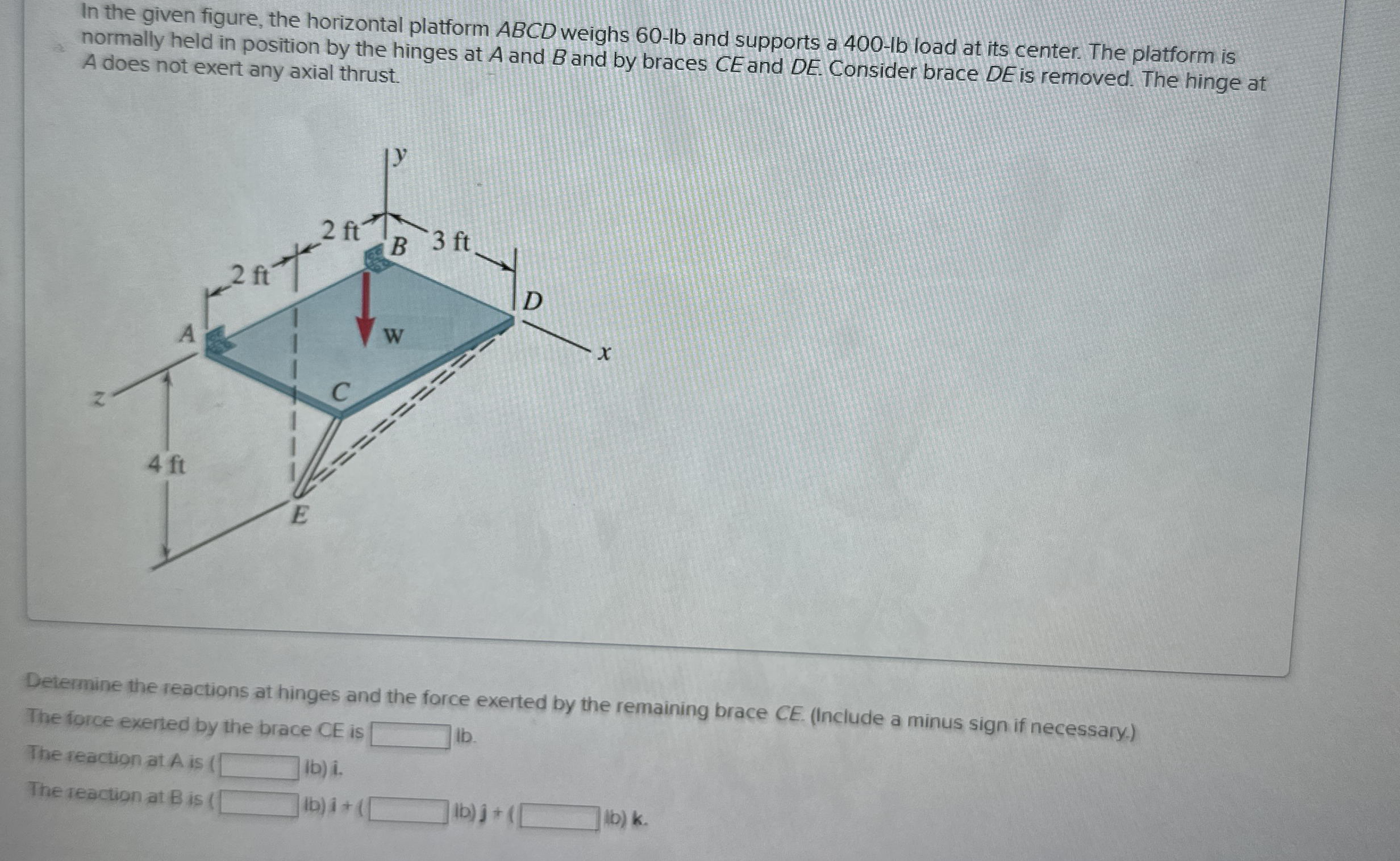 In the given figure, the horizontal platform ABCD