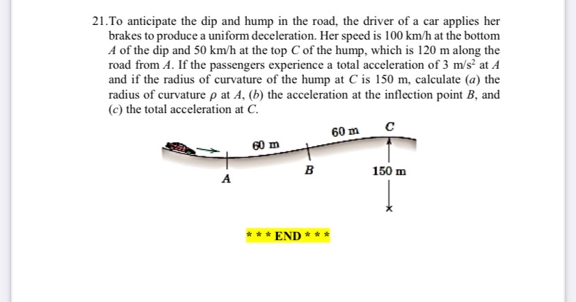2 1 . To anticipate the dip and hump in the road,