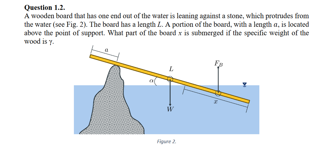 Question 1 . 2 . A wooden board that has one end