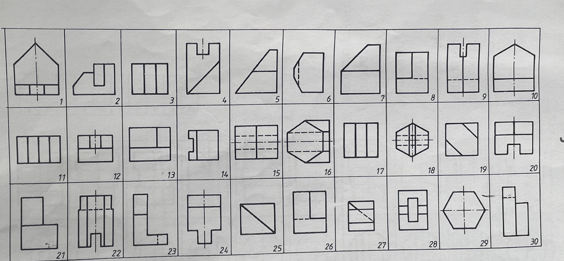 Fill the table in such way, that in each row you