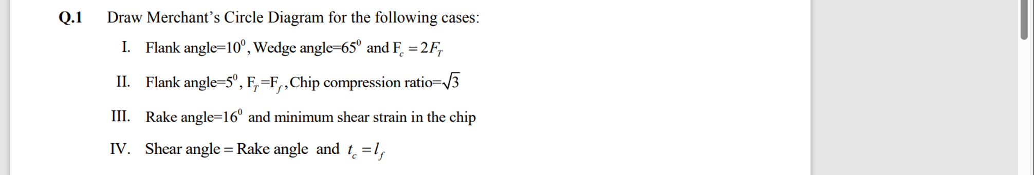 Q . 1 Draw Merchant's Circle Diagram for the