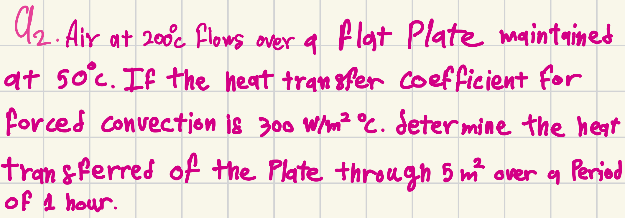 A 2 Air at 2 0 0 C flows over a flat Plate
