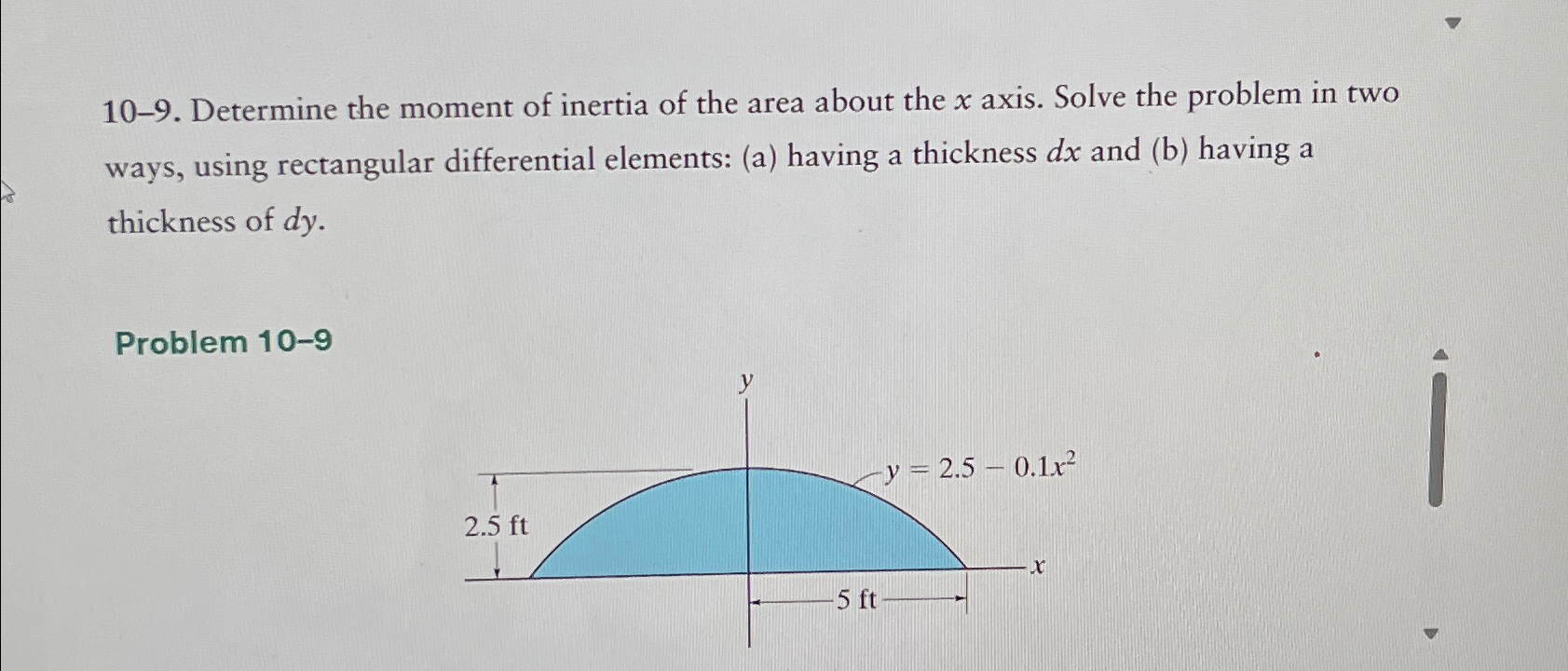 1 0 - 9 . Determine the moment of inertia of the