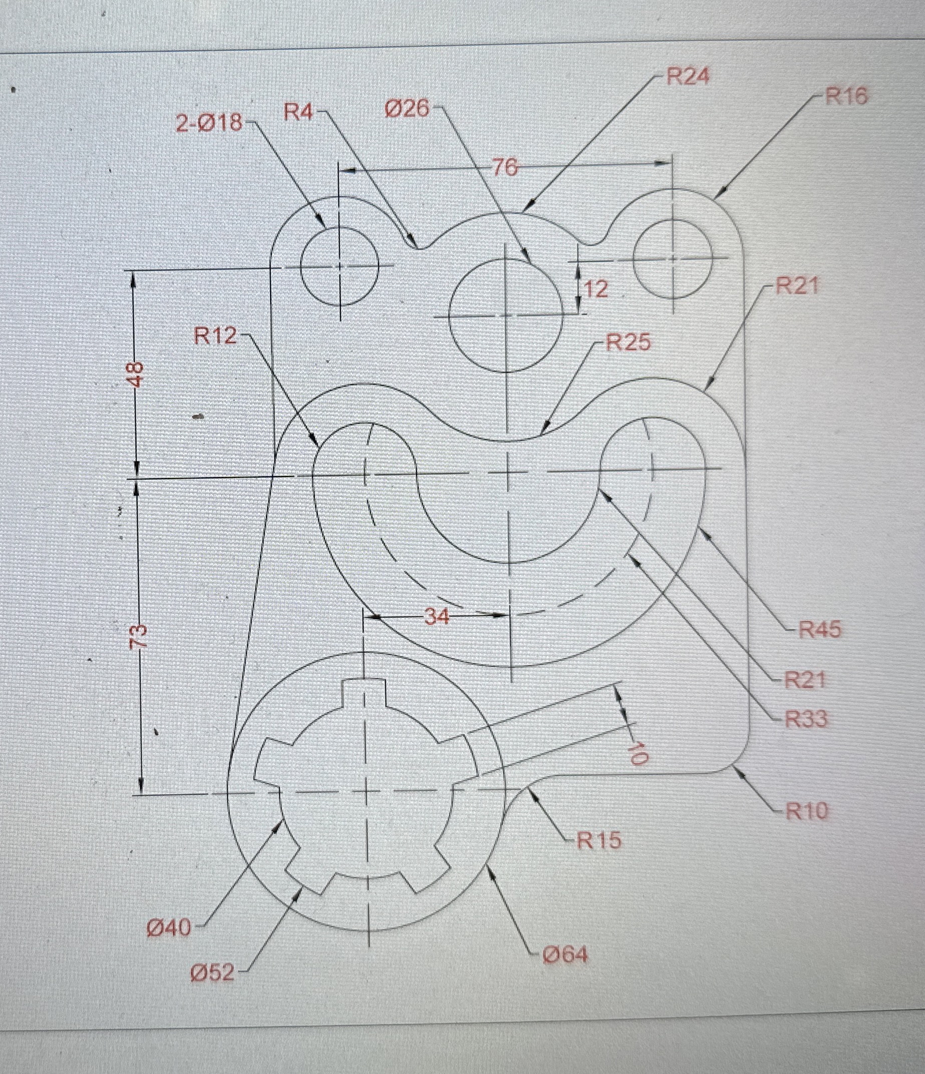 Create this in AutoCAD please. I want a complete
