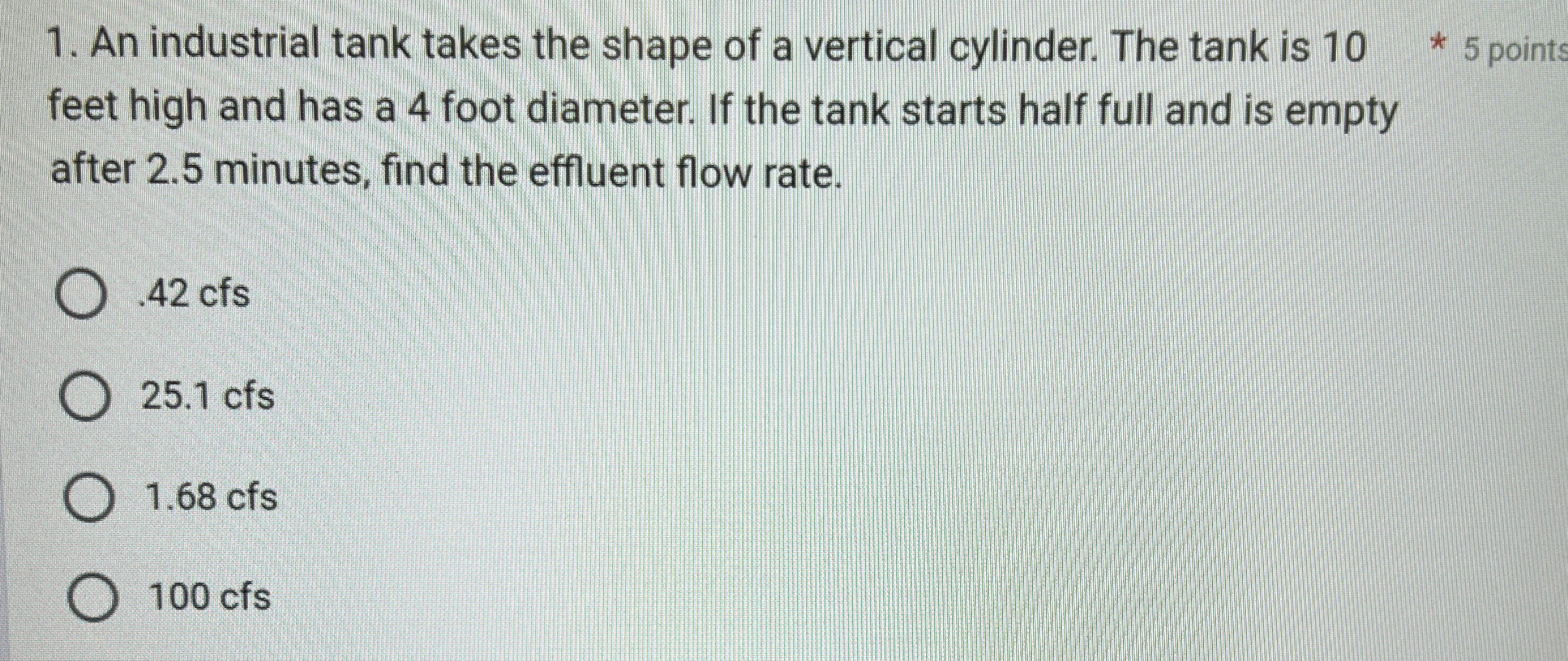 An industrial tank takes the shape of a vertical