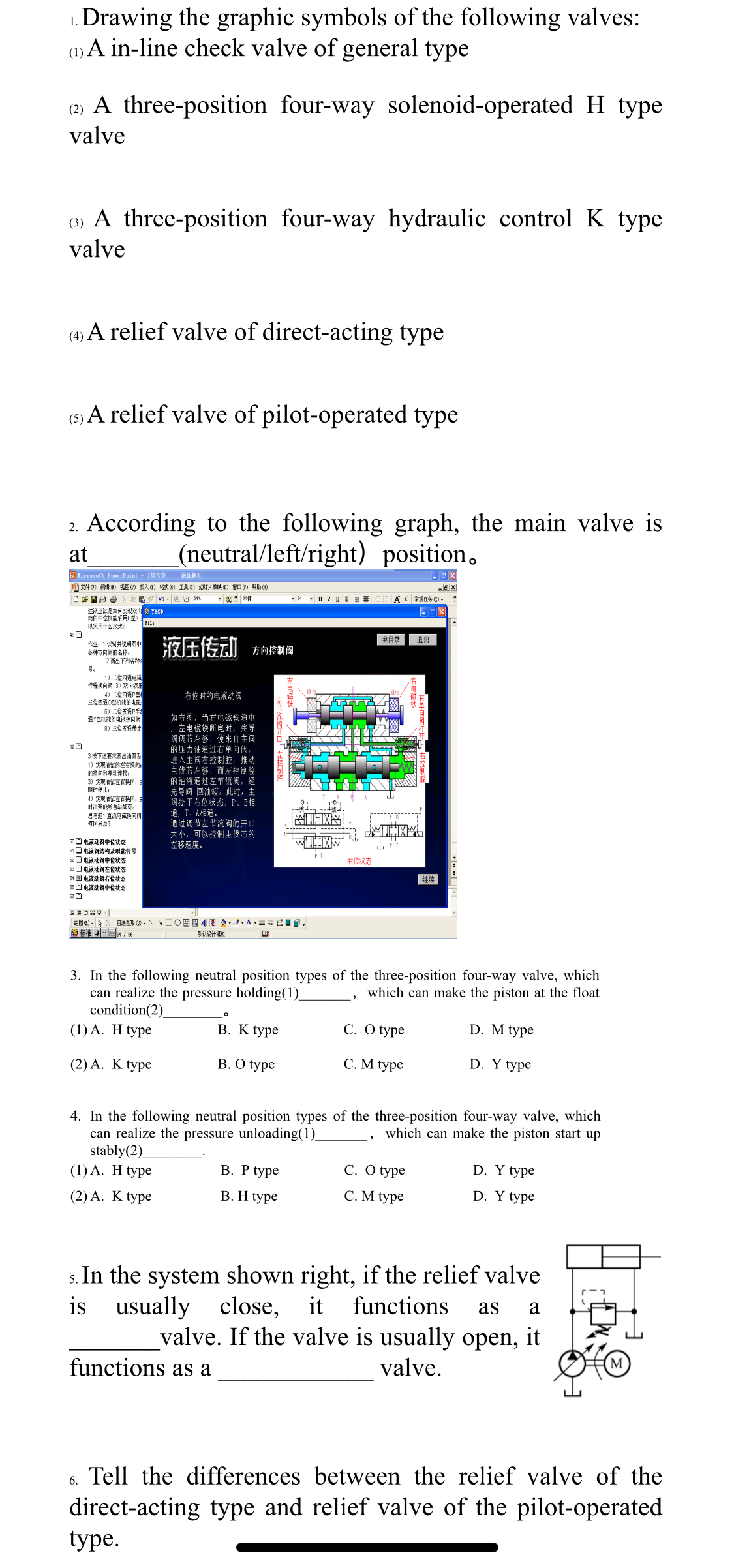 Drawing the graphic symbols of the following