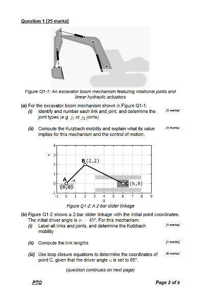 Question 1 [ 2 5 marks ] Figure Q 1 - 1 : An