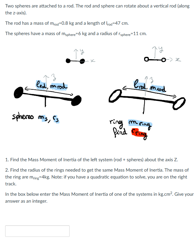Find the Mass Moment of Inertia of the left