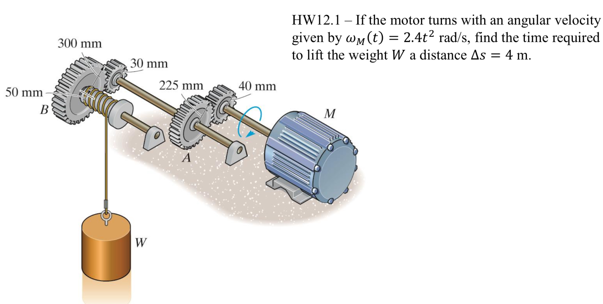 HW 1 2 . 1 - If the motor turns with an angular
