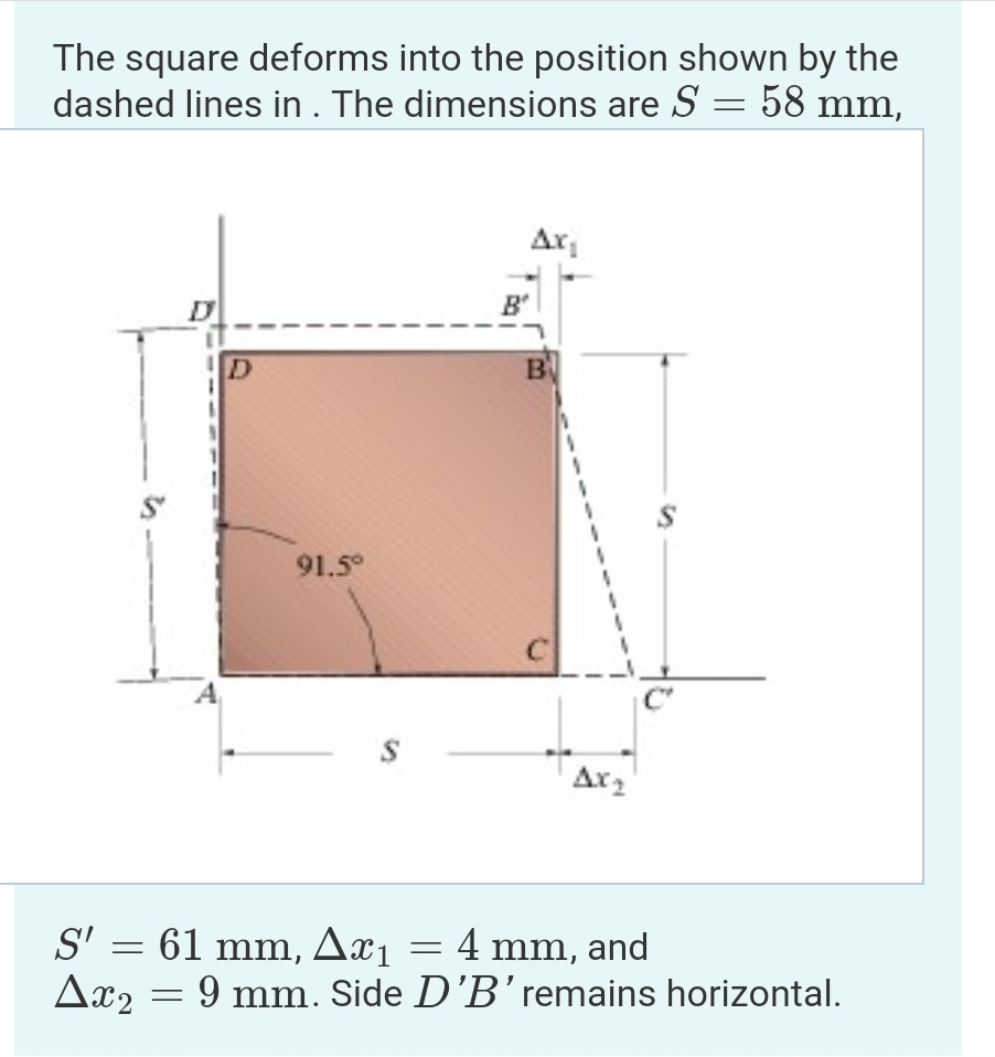 Determine the shear strain at A relative to the x