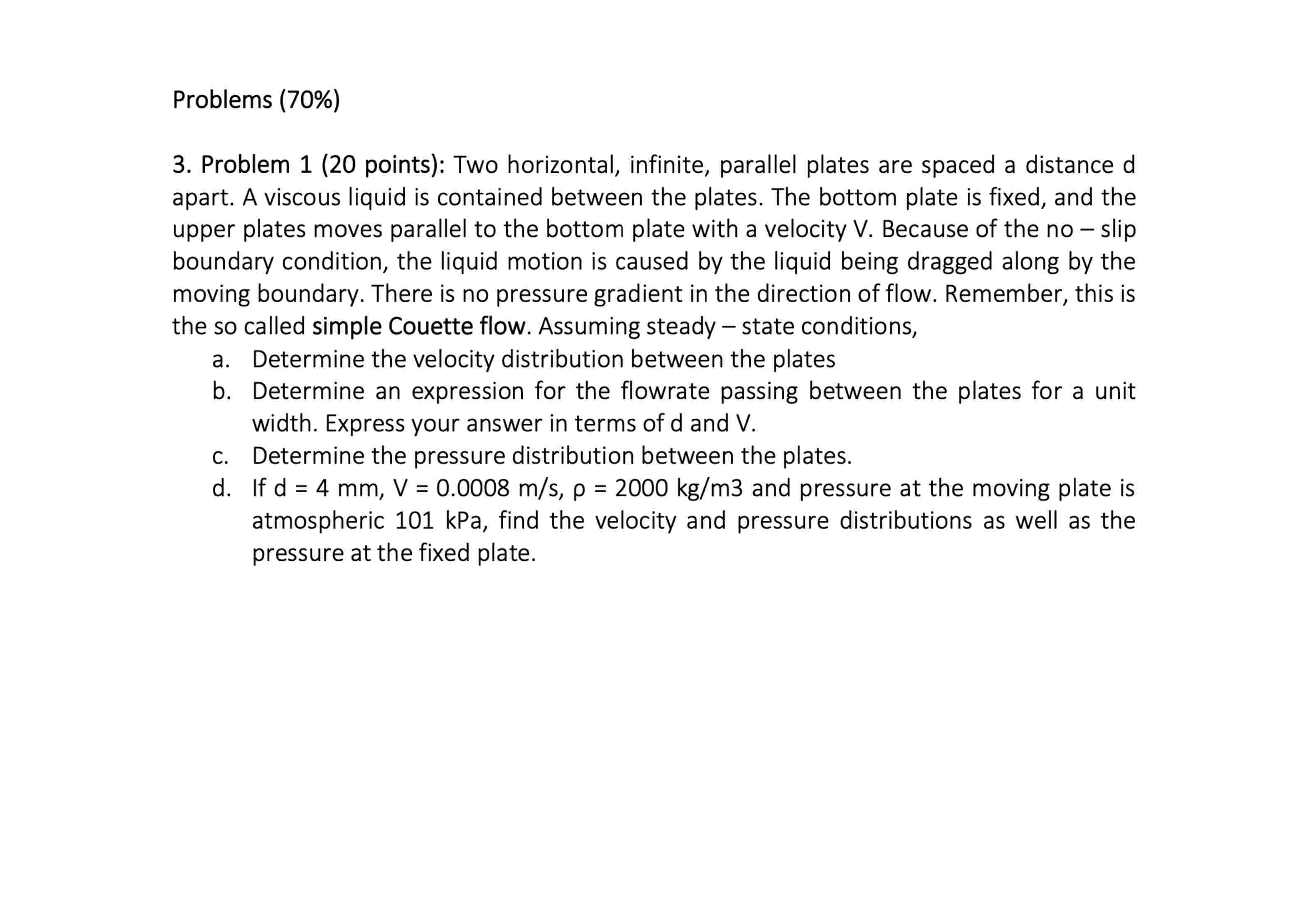 Problems ( 7 0 \ % ) 3 . Problem 1 ( 2 0 points )