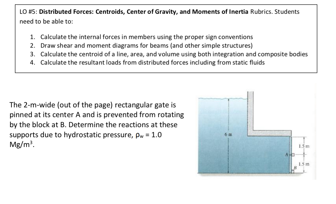 LO # 5 : Distributed Forces: Centroids, Center of