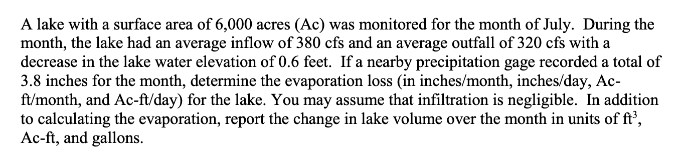 A lake with a surface area of 6 , 0 0 0 acres (