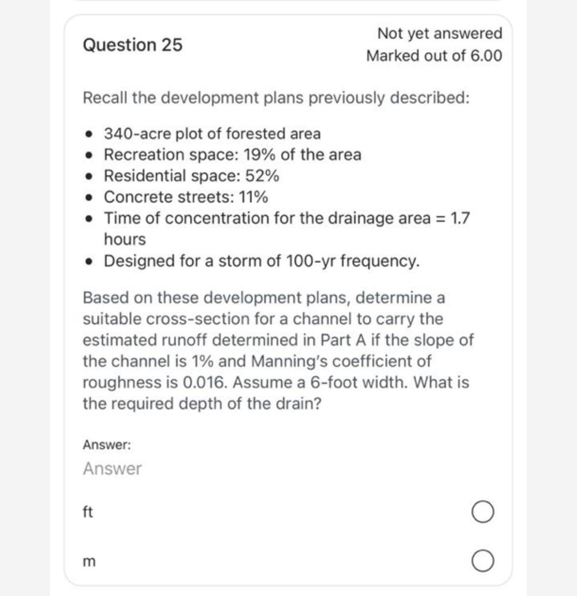 Question 2 5 Not yet answered Marked out of 6 . 0