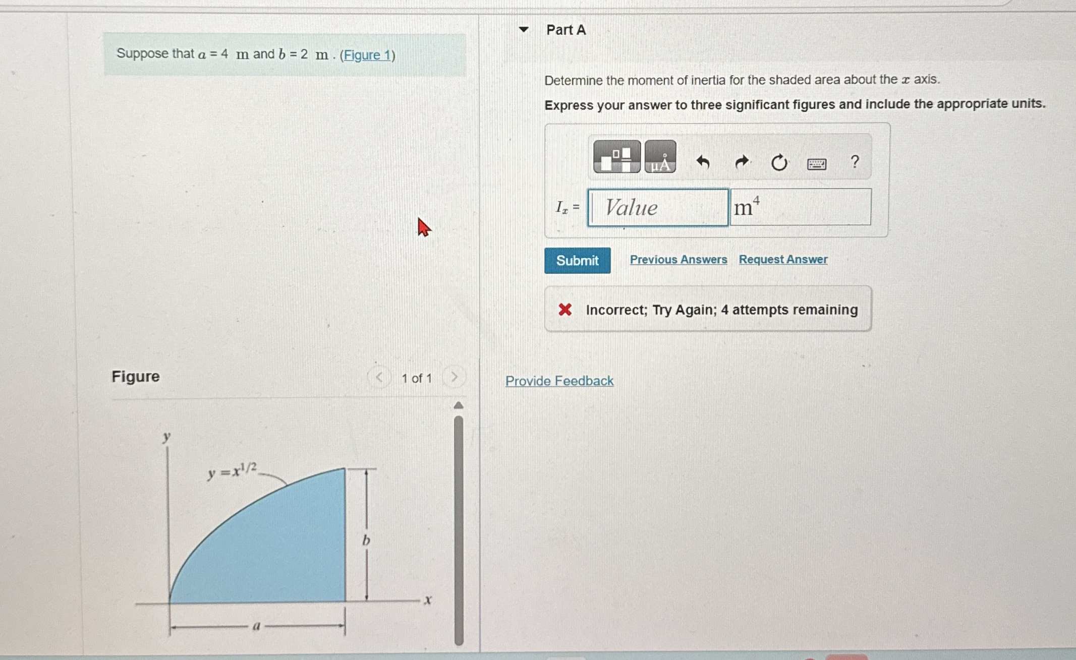 Suppose that a = 4 m and b = 2 m . ( Figure 1 )