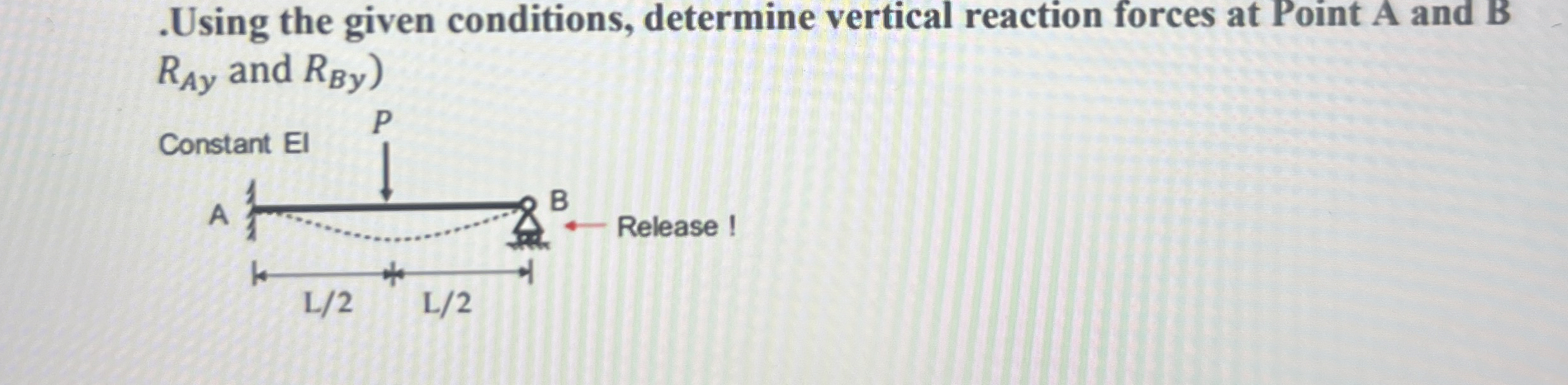. Using the given conditions, determine vertical