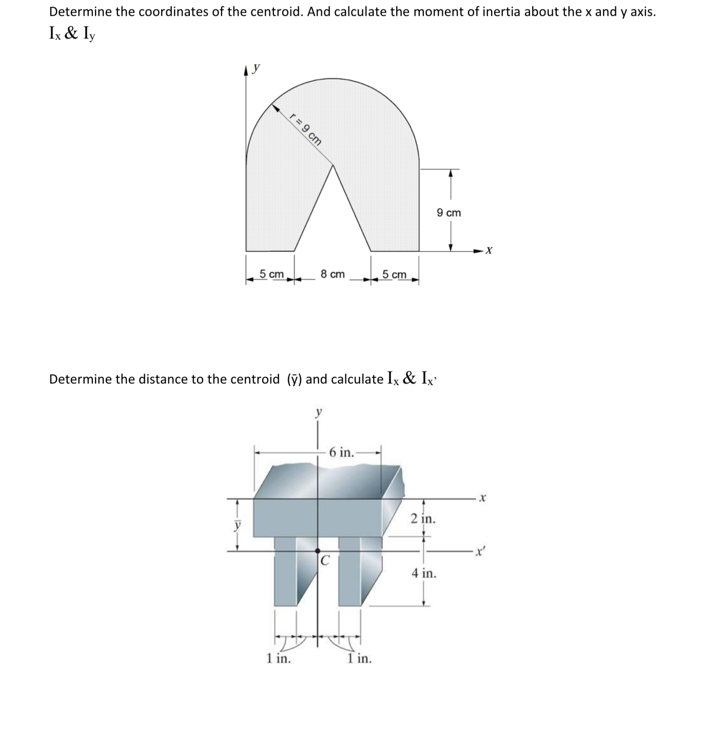Determine the coordinates of the centroid. And