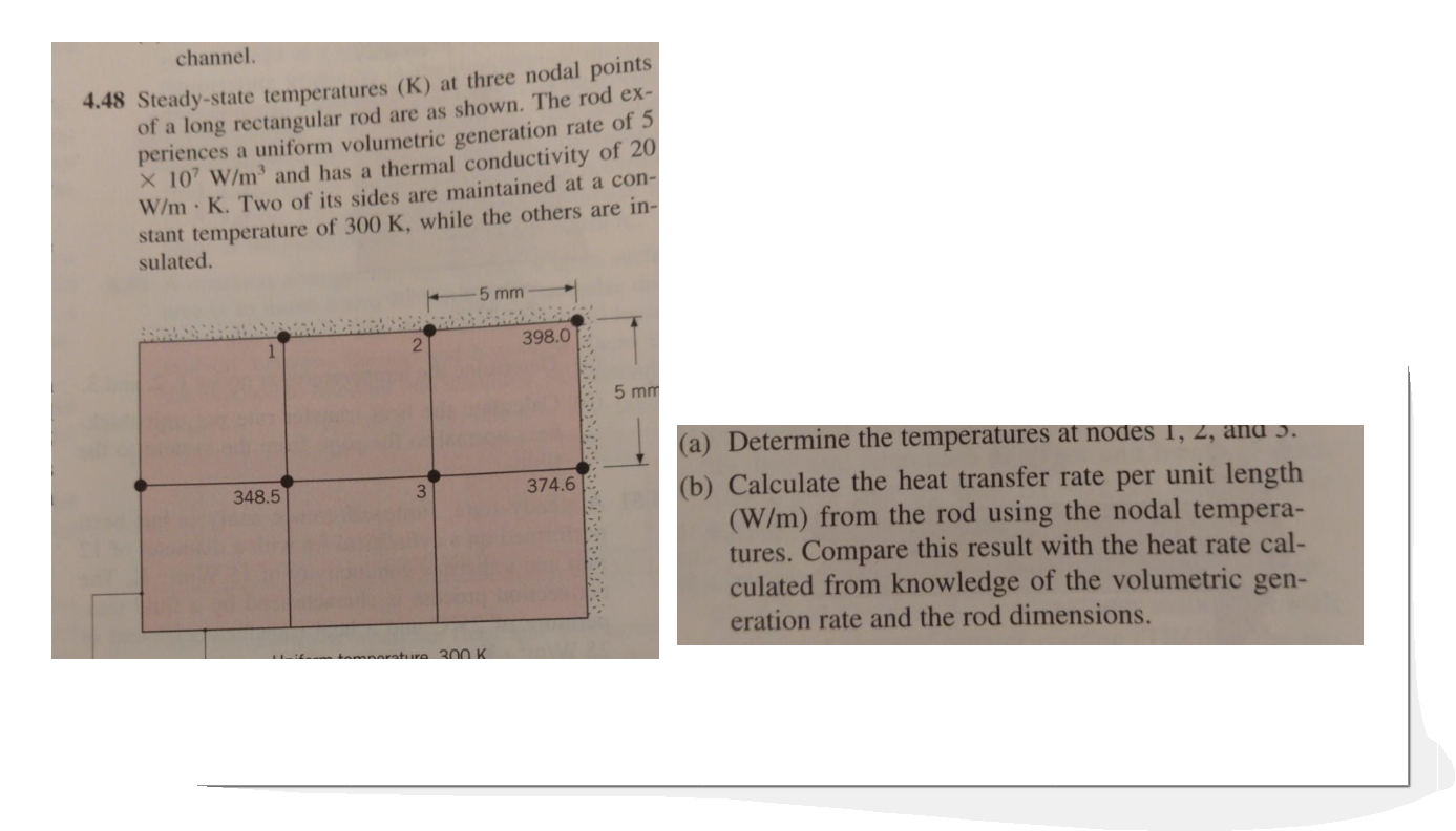 ( a ) Determine the temperatures at nodes 1 , ? ?