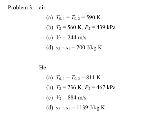 Problem 3 : Air flowing steadily in a nozzle