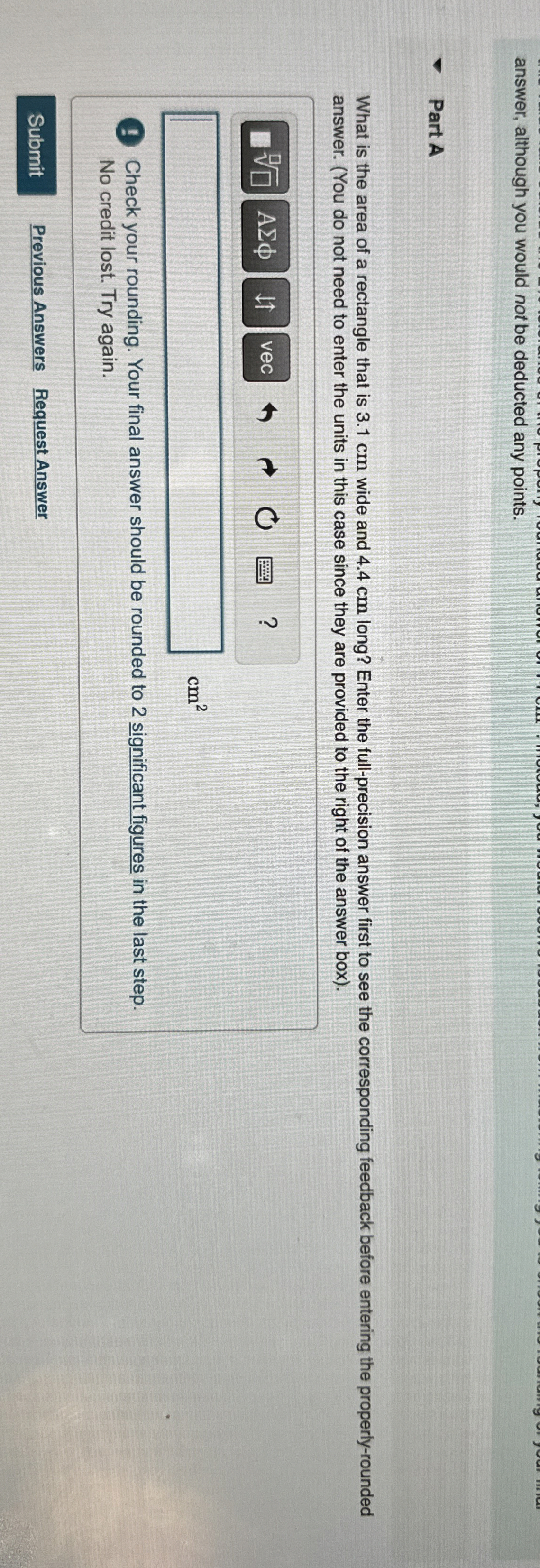 answer, although you would not be deducted any