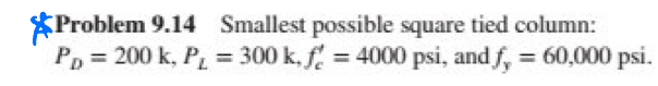 $Problem 9 . 1 4 Smallest possible square tied
