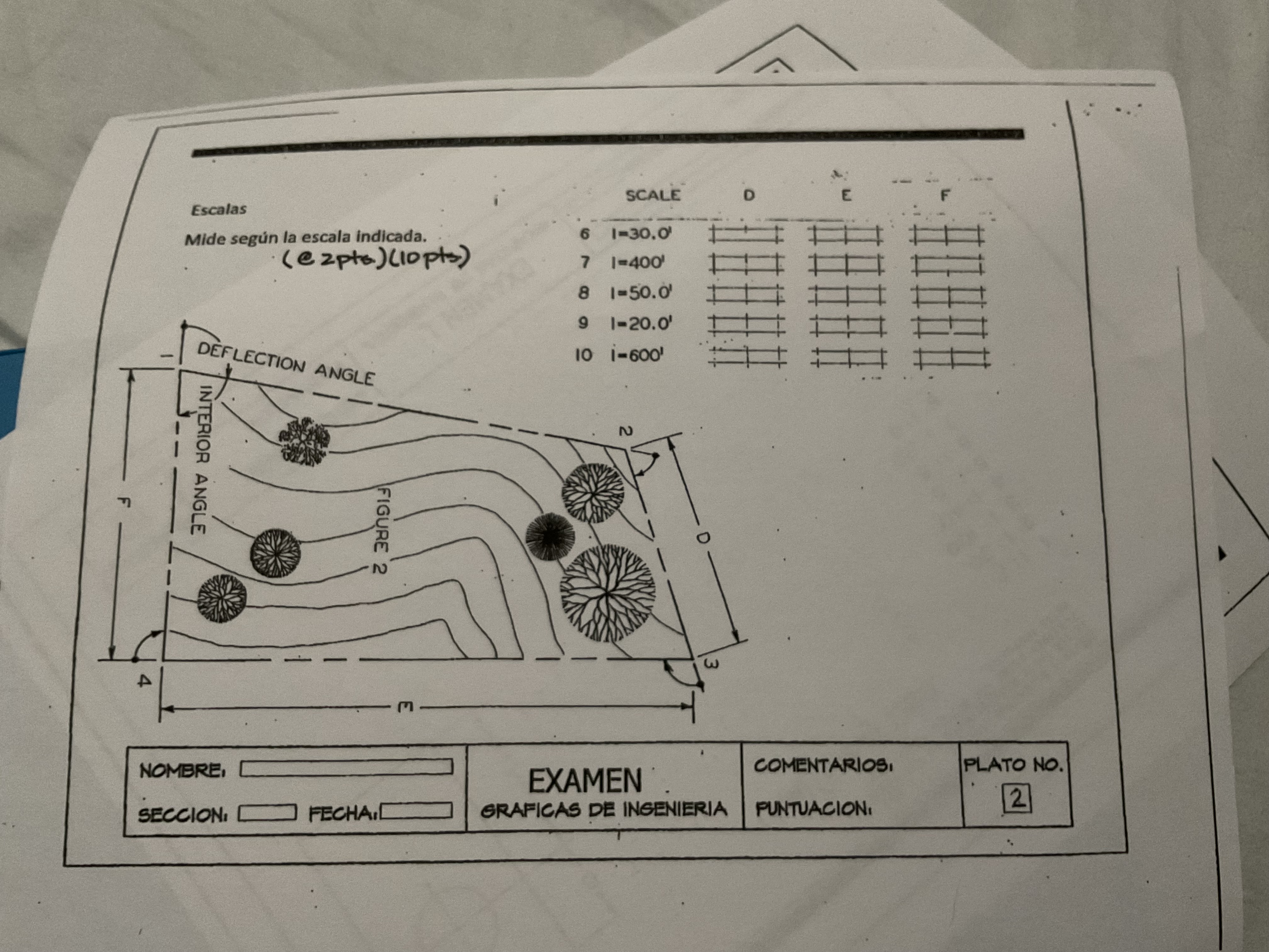 Escalas Mide segun la escala indicada