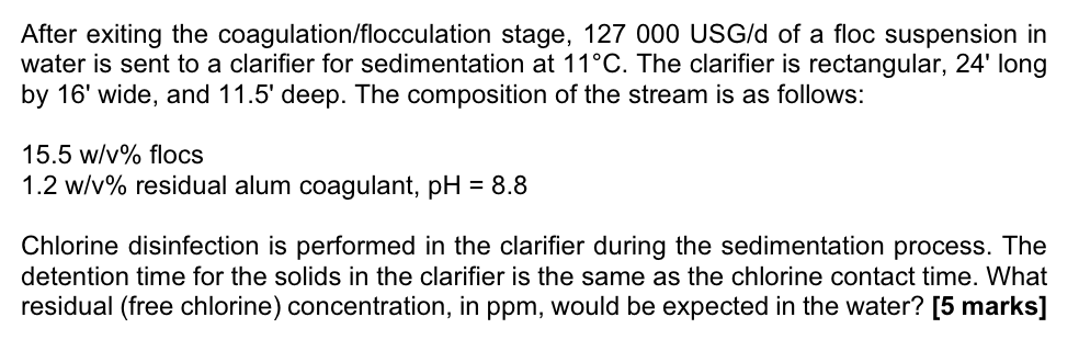 After exiting the coagulation / flocculation