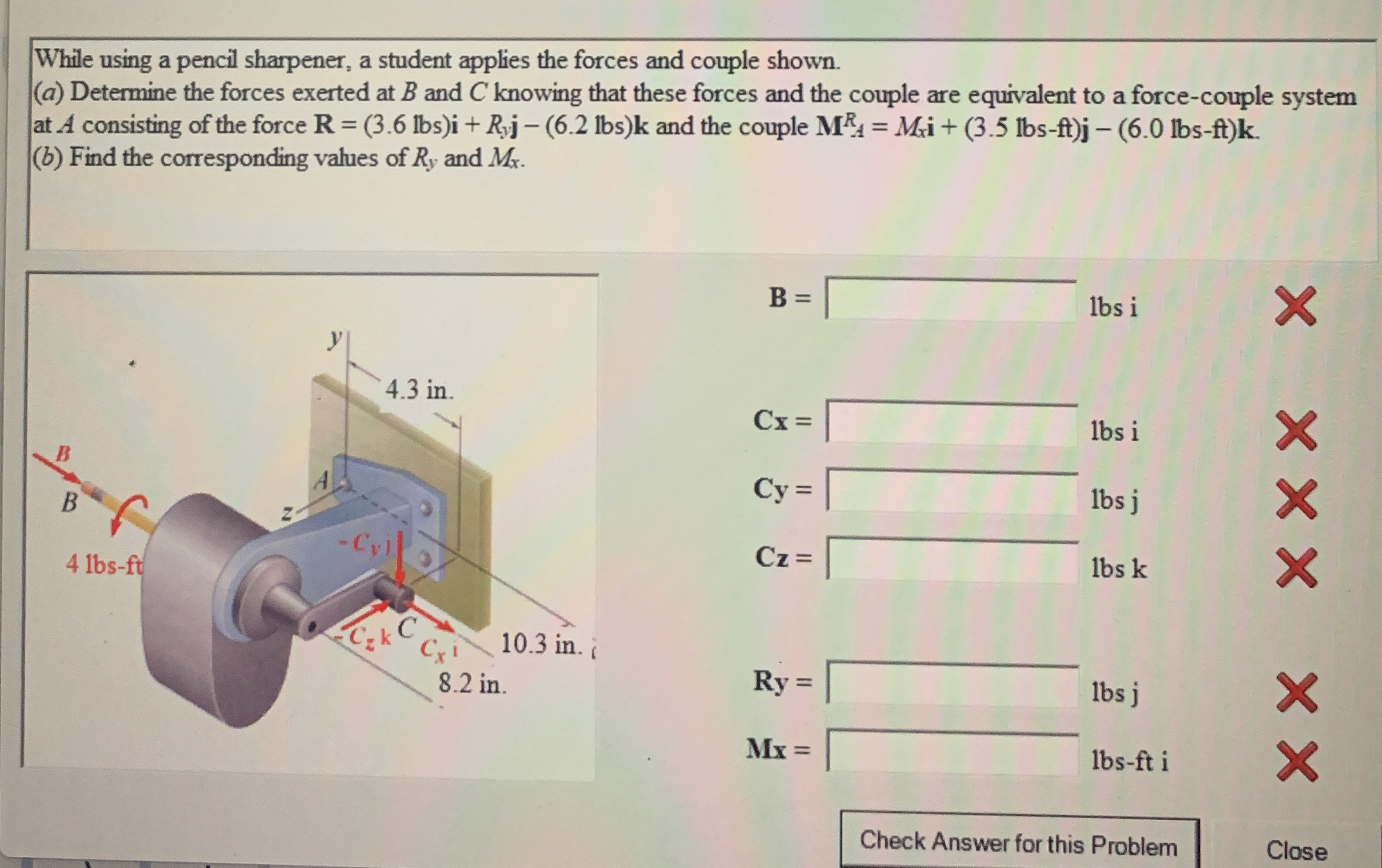 While using a pencil sharpener, a student applies