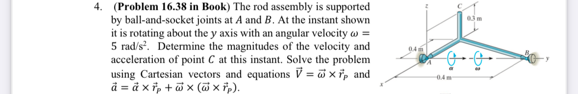 ( Problem 1 6 . 3 8 in Book ) The rod assembly is