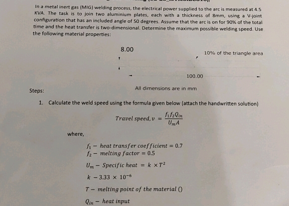 In a metal inert gas ( MIG ) welding process, the