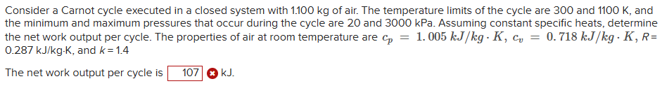 Consider a Carnot cycle executed in a closed