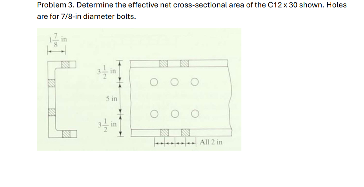 Problem 3 . Determine the effective net cross -