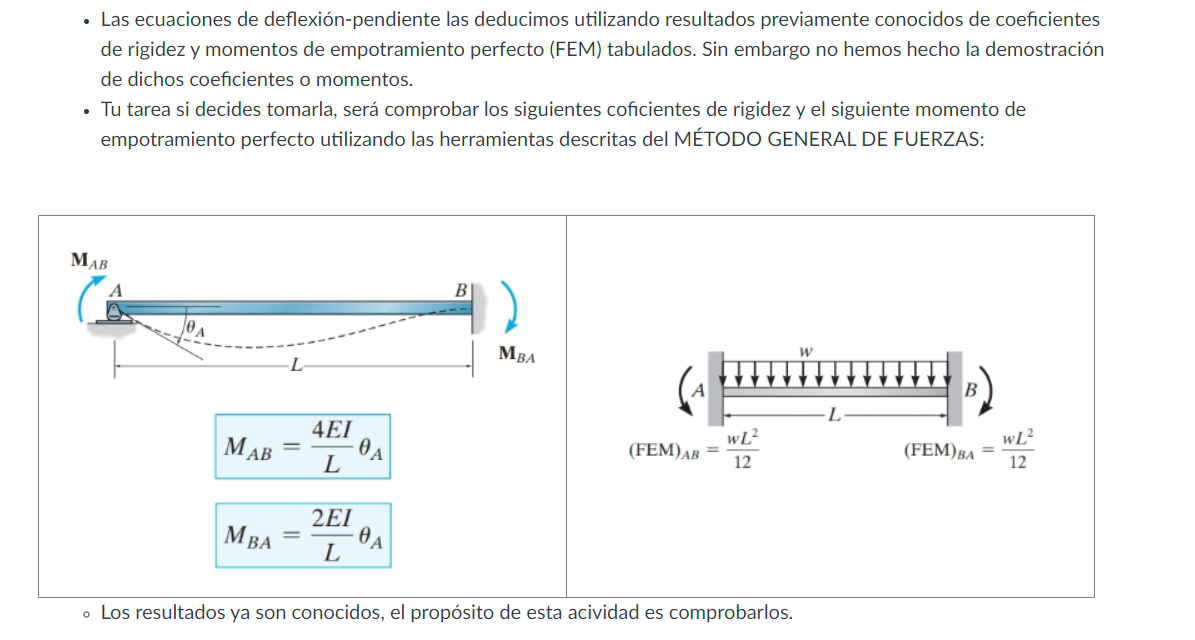 Las ecuaciones de deflexi n - pendiente las