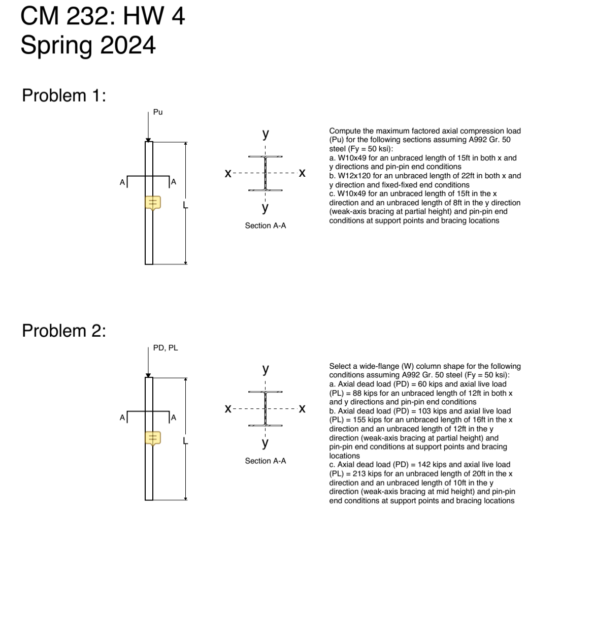 CM 2 3 2 : HW 4 Spring 2 0 2 4 Problem 1 :