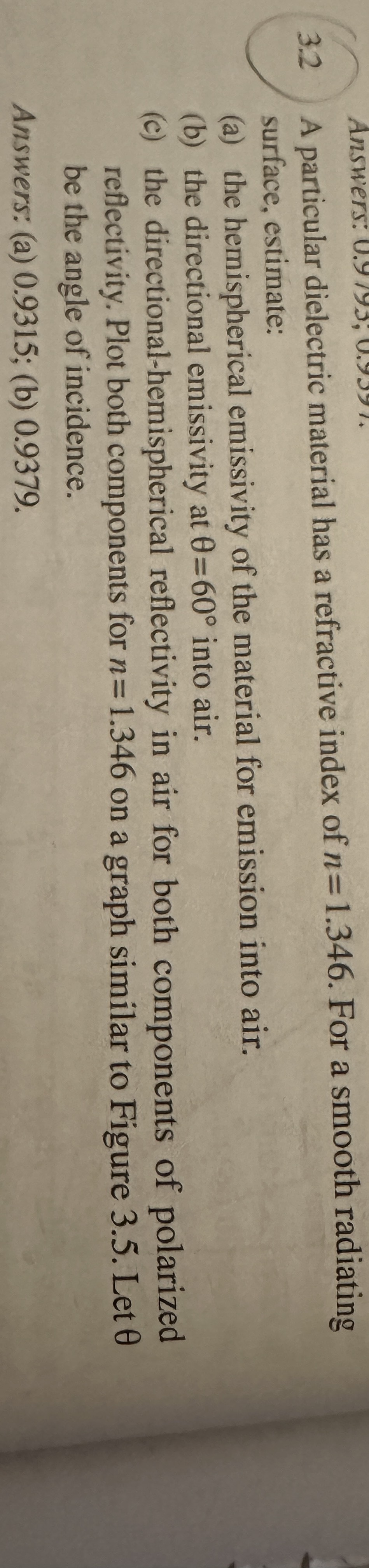 3 . 2 A particular dielectric material has a