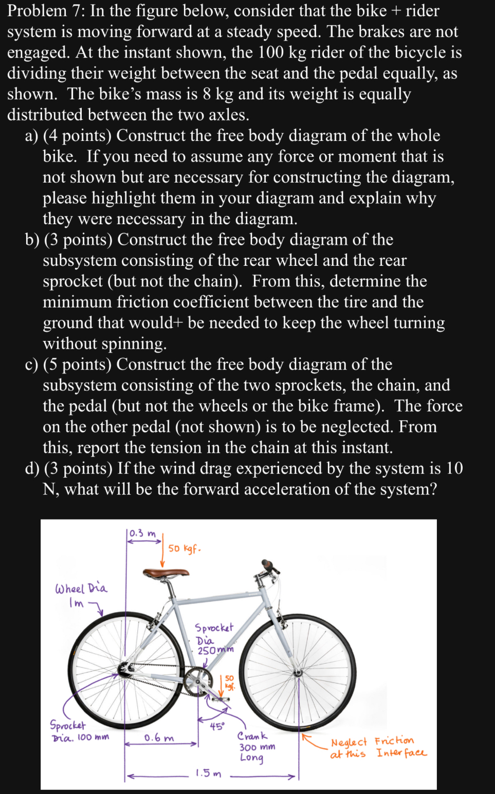 Problem 7 : In the figure below, consider that
