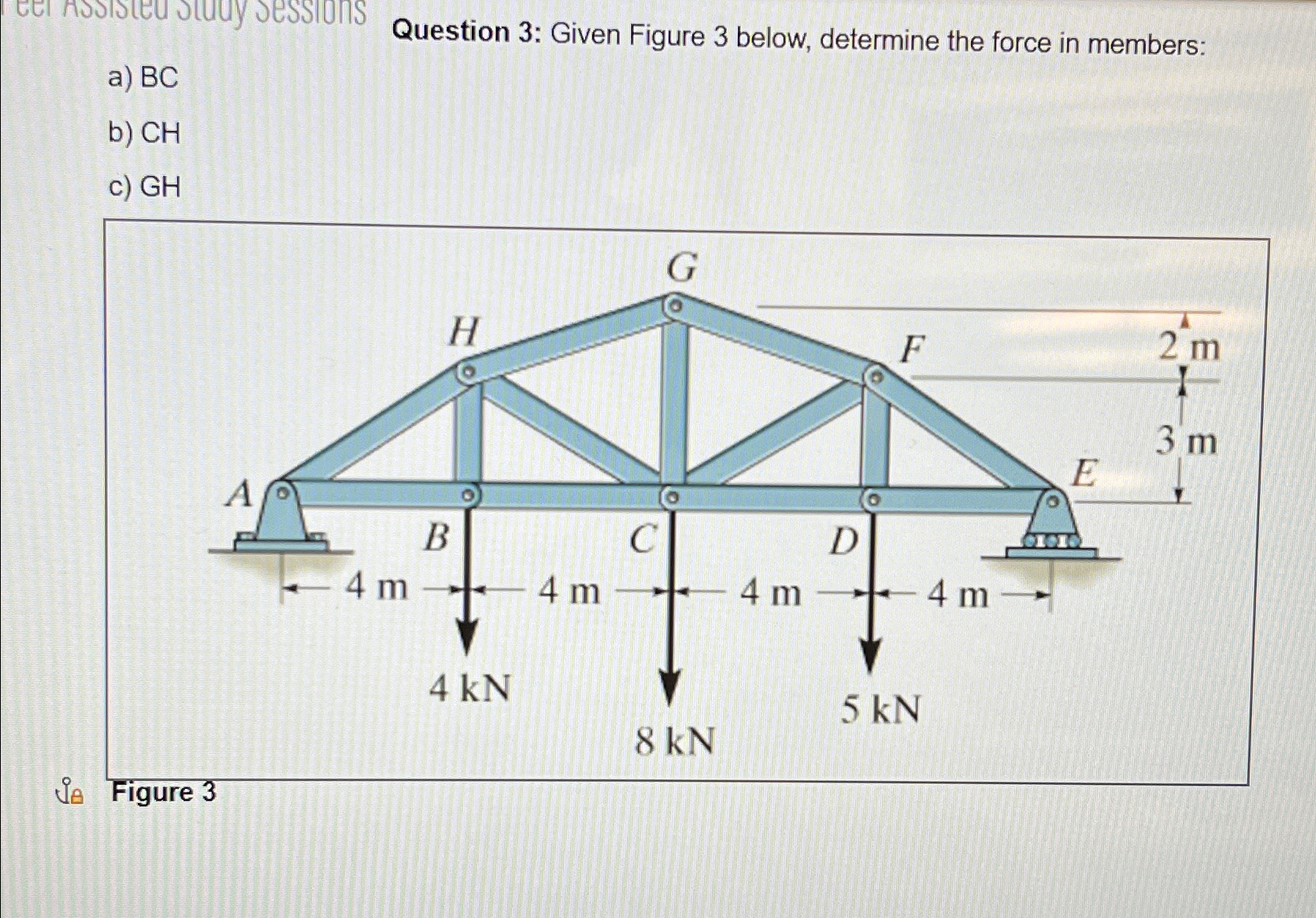 Eet hassted stuay Jessions Question 3 : Given