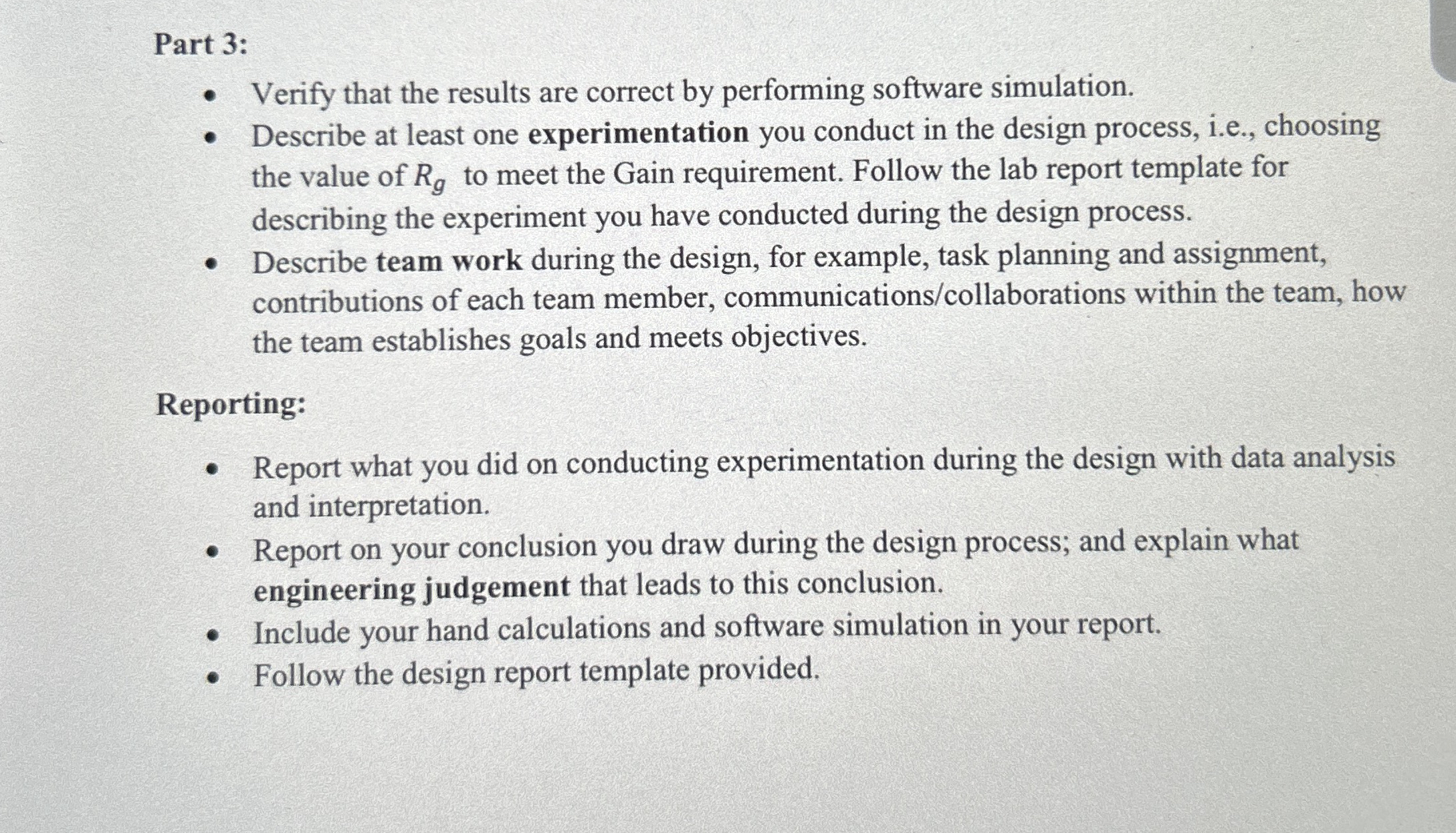 Part 3 : Verify that the results are correct by