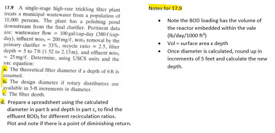 I 7 . 9 A single - stage high - rate trickling