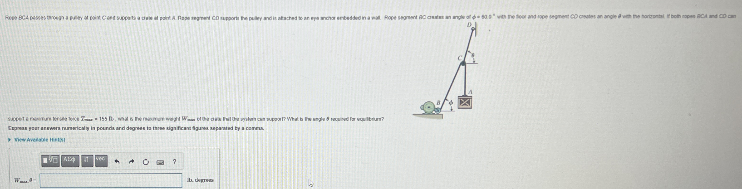 support a maximum tensile force T m a x = 1 5 5 l