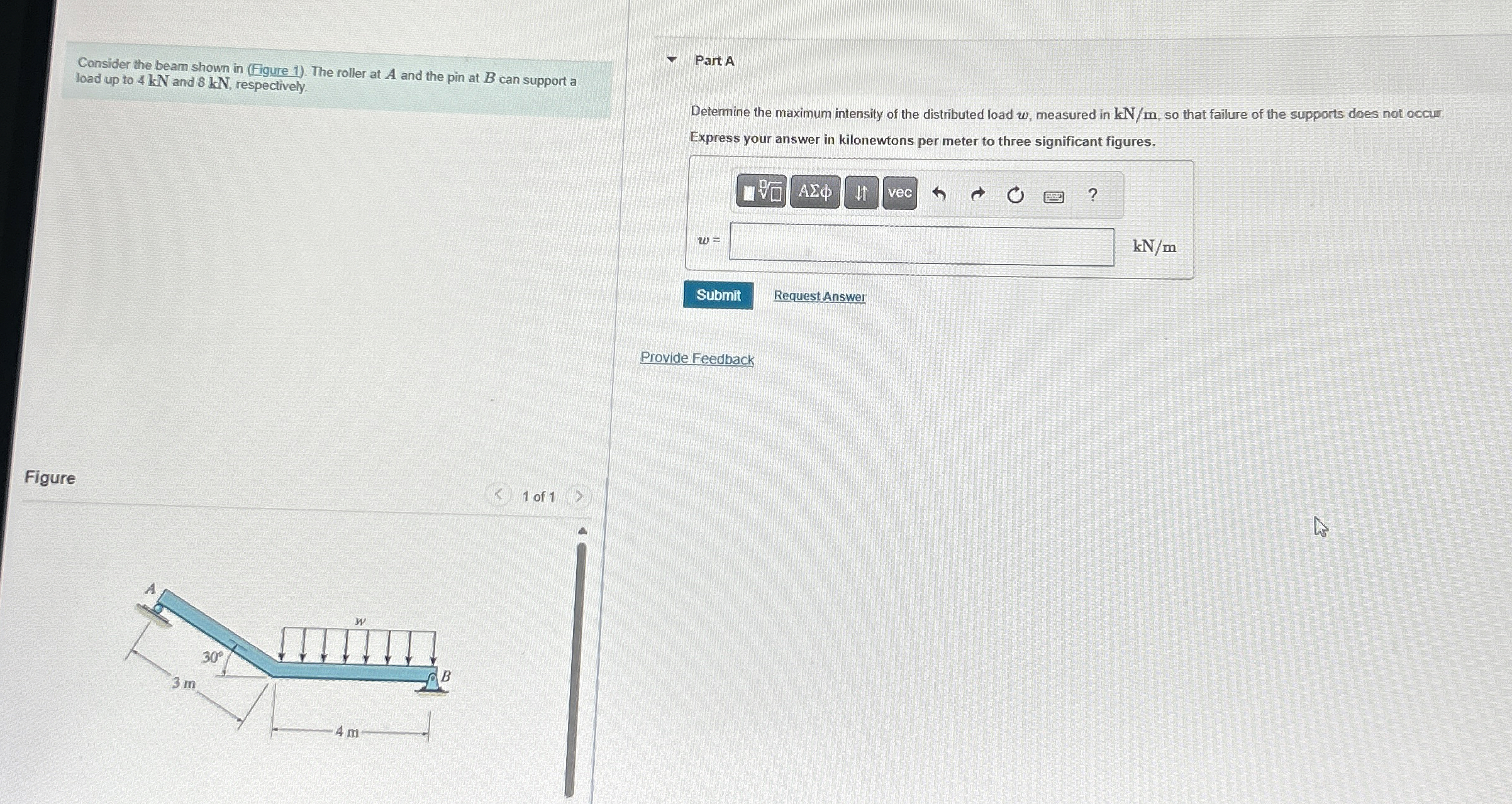 Consider the beam shown in ( Figure 1 ) . The