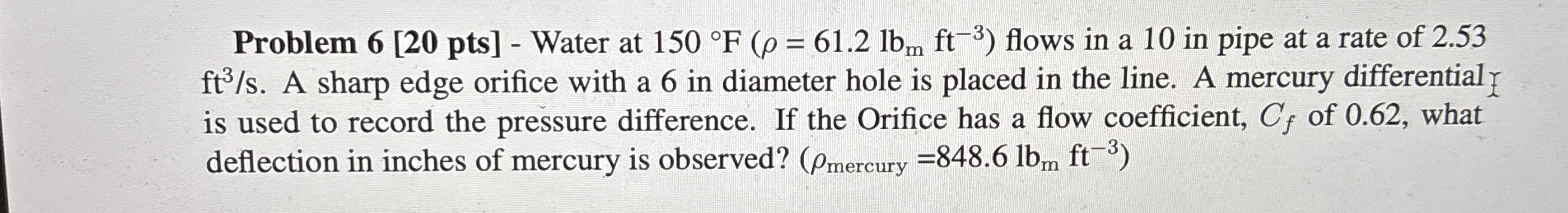 Problem 6 [ 2 0 p t s ] - Water at