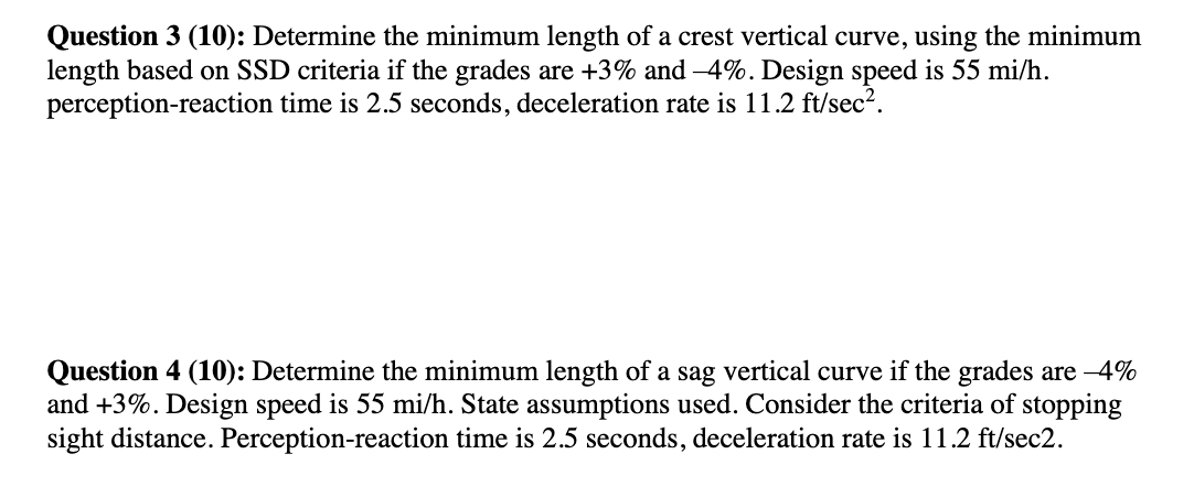 Question 3 ( 1 0 ) : Determine the minimum length