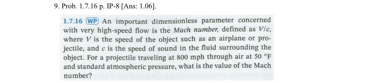 Prob. 1 . 7 . 1 6 p . IP - 8 [ Ans: 1 . 0 6 ] . 1