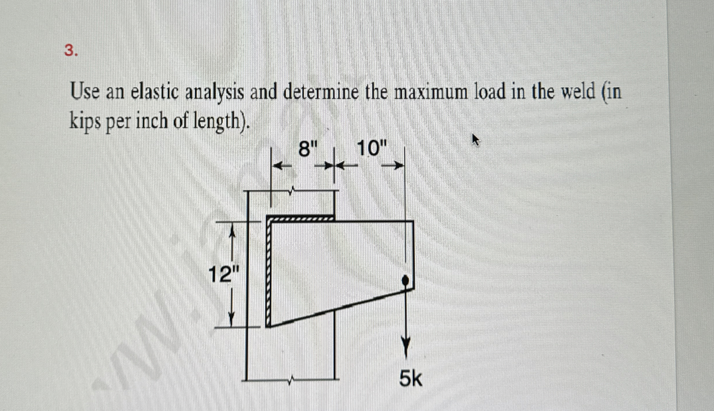 Use an elastic analysis and determine the maximum